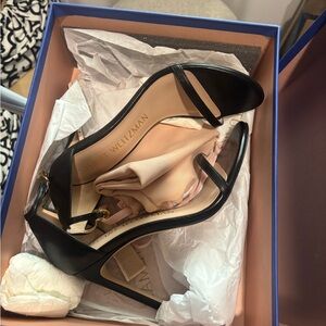 Stuart Weitzman Black Strappy Heels